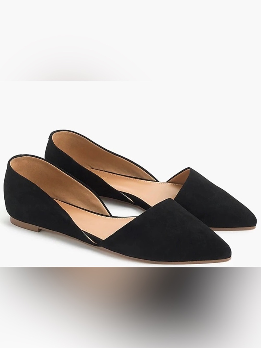 Zoe Suede d'Orsay flats in Black